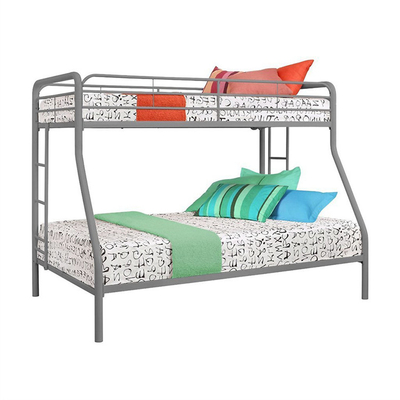 Домашняя рамка двухъярусной кровати двойника белого металла с обеспеченной бортовой лестницей