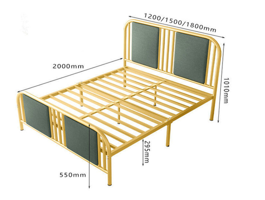 Цена современного дизайна короля Размера размера ферзя двуспальной кровати основания кровати металла стальная дешевая