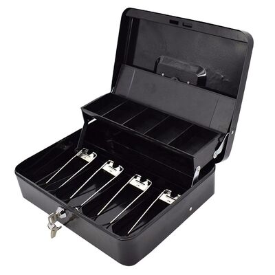 Мини-сейф из металла и АБС-пластика с замком на ключ для хранения денег, домашней безопасности, с лотком для купюр