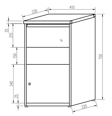 Rust Resistant Outdoor Metal Mailbox for Weather Exposed Environments Outdoor delivery box